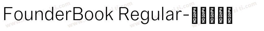 FounderBook Regular字体转换